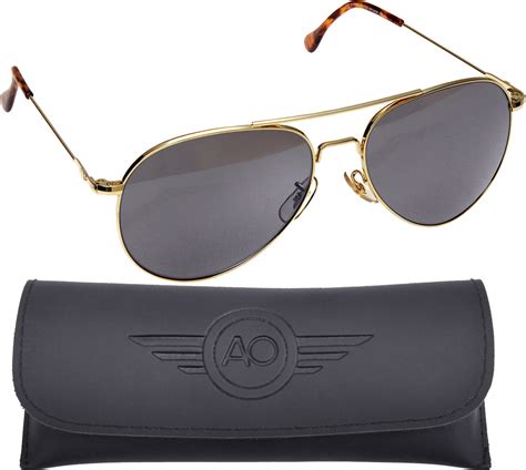 ao pilot sunglasses|military aviator sunglasses side view.